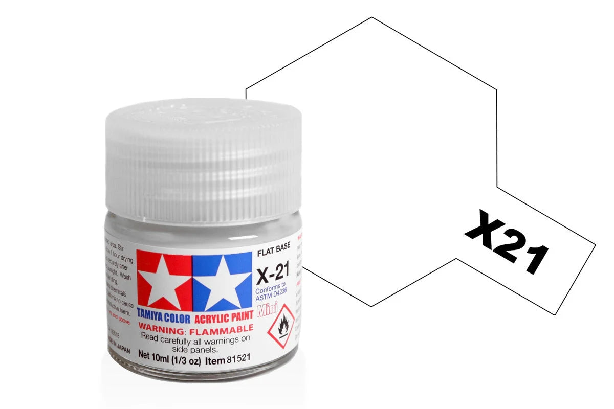 Tamiya Acrylic Mini X-21 Flat Base 10ml (81521)