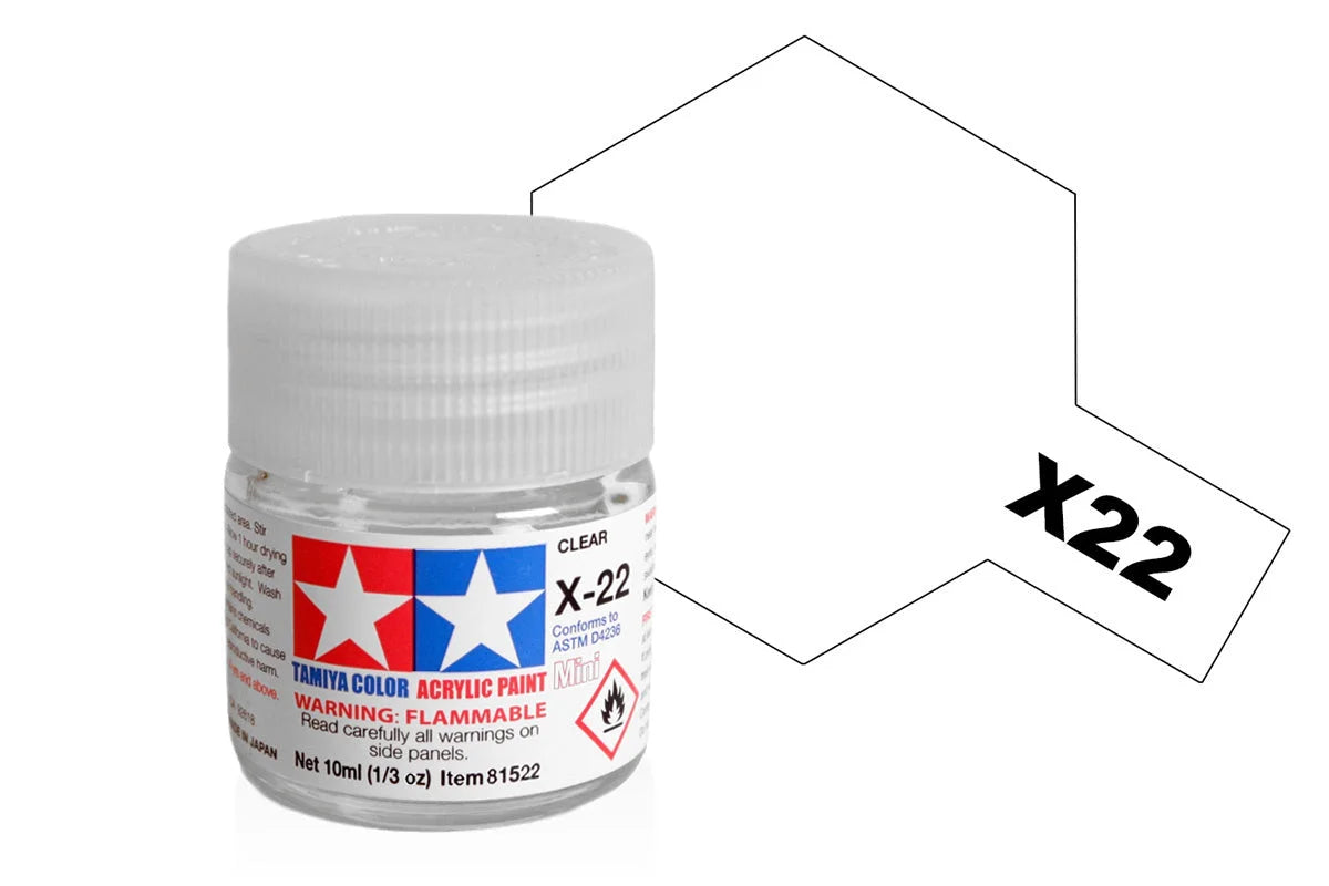 Tamiya Acrylic Mini X-22 Clear 10ml (81522)