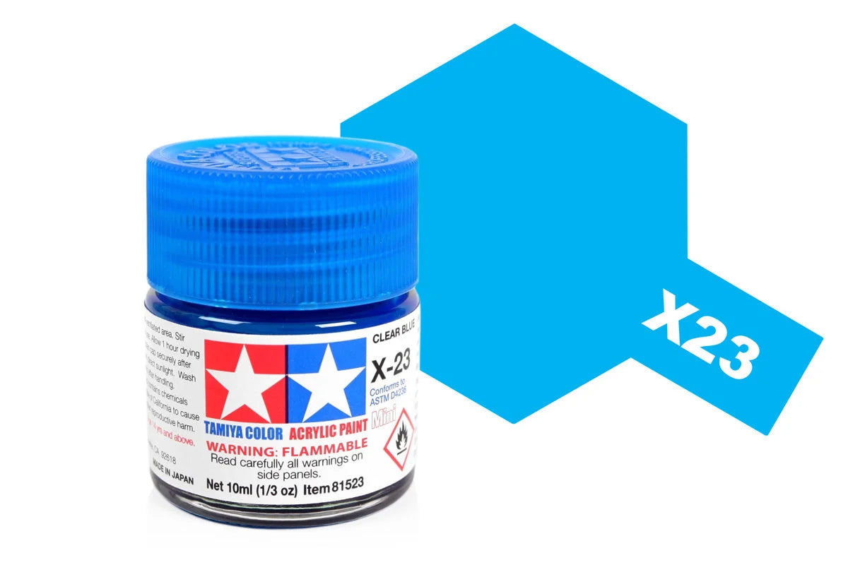 Tamiya Acrylic Mini X-23 Clear Blue 10ml (81523)