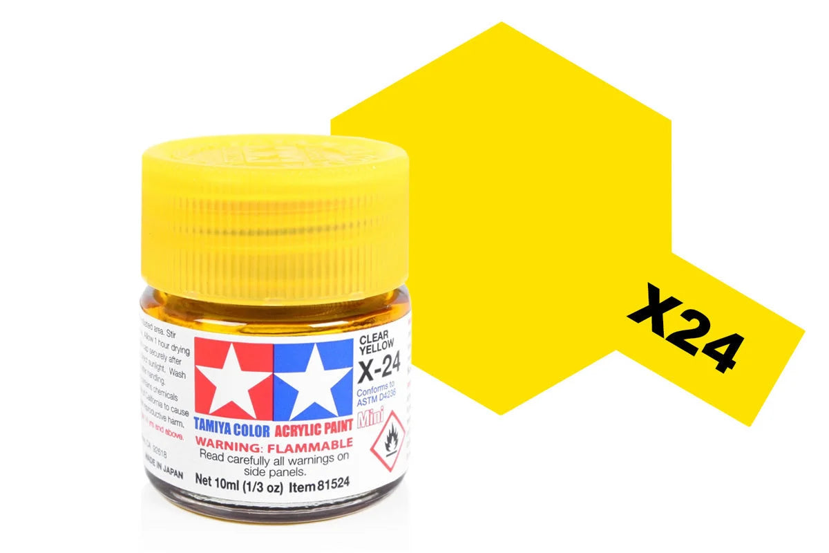 Tamiya Acrylic Mini X-24 Clear Yellow 10ml (81524)
