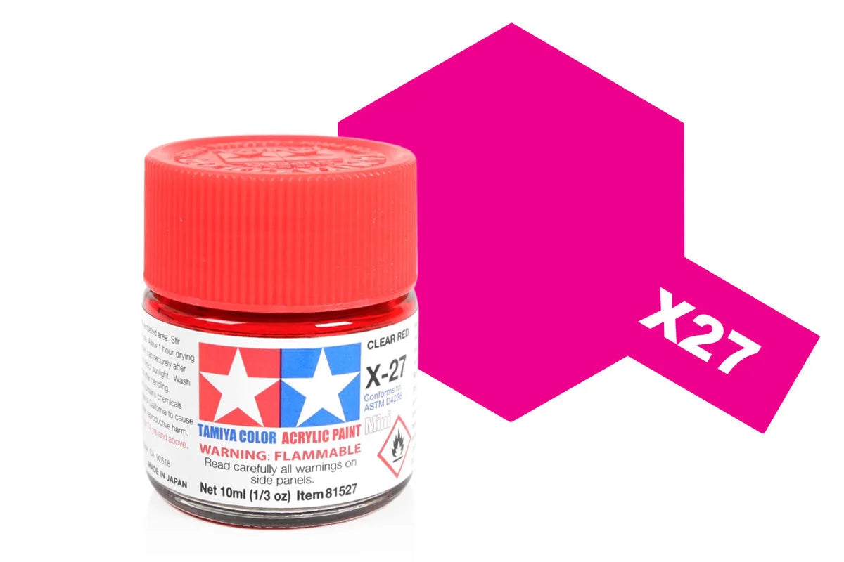 Tamiya Acrylic Mini X-27 Clear Red 10ml (81527)