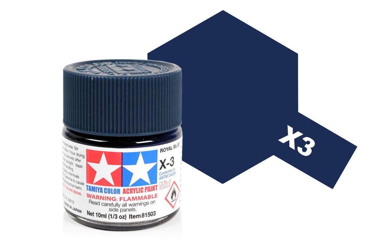Tamiya Acrylic Mini X-3 Royal Blue 10ml (81503)