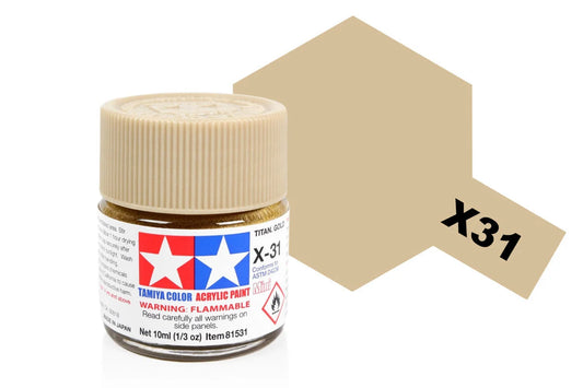 Tamiya Acrylic Mini X-31 Titan Gold 10ml (81531)