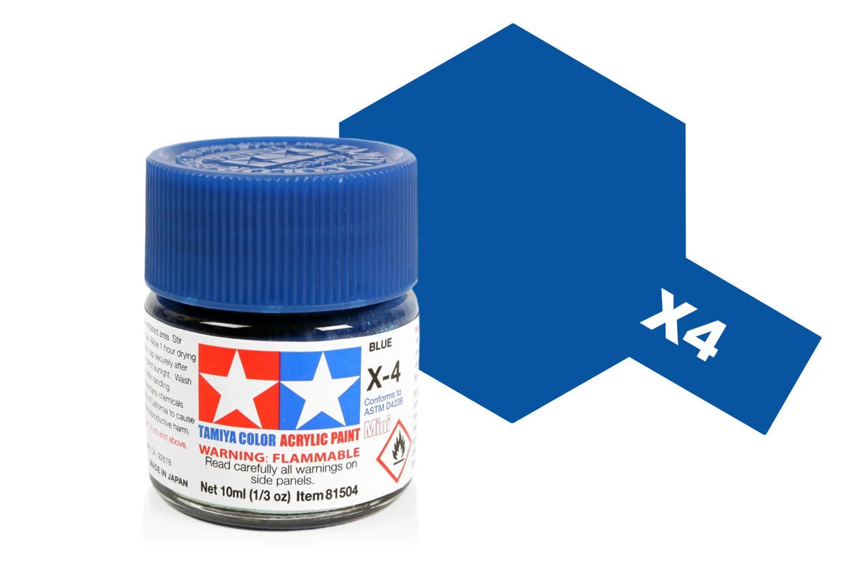 Tamiya Acrylic Mini X-4 Blue 10ml (81504)