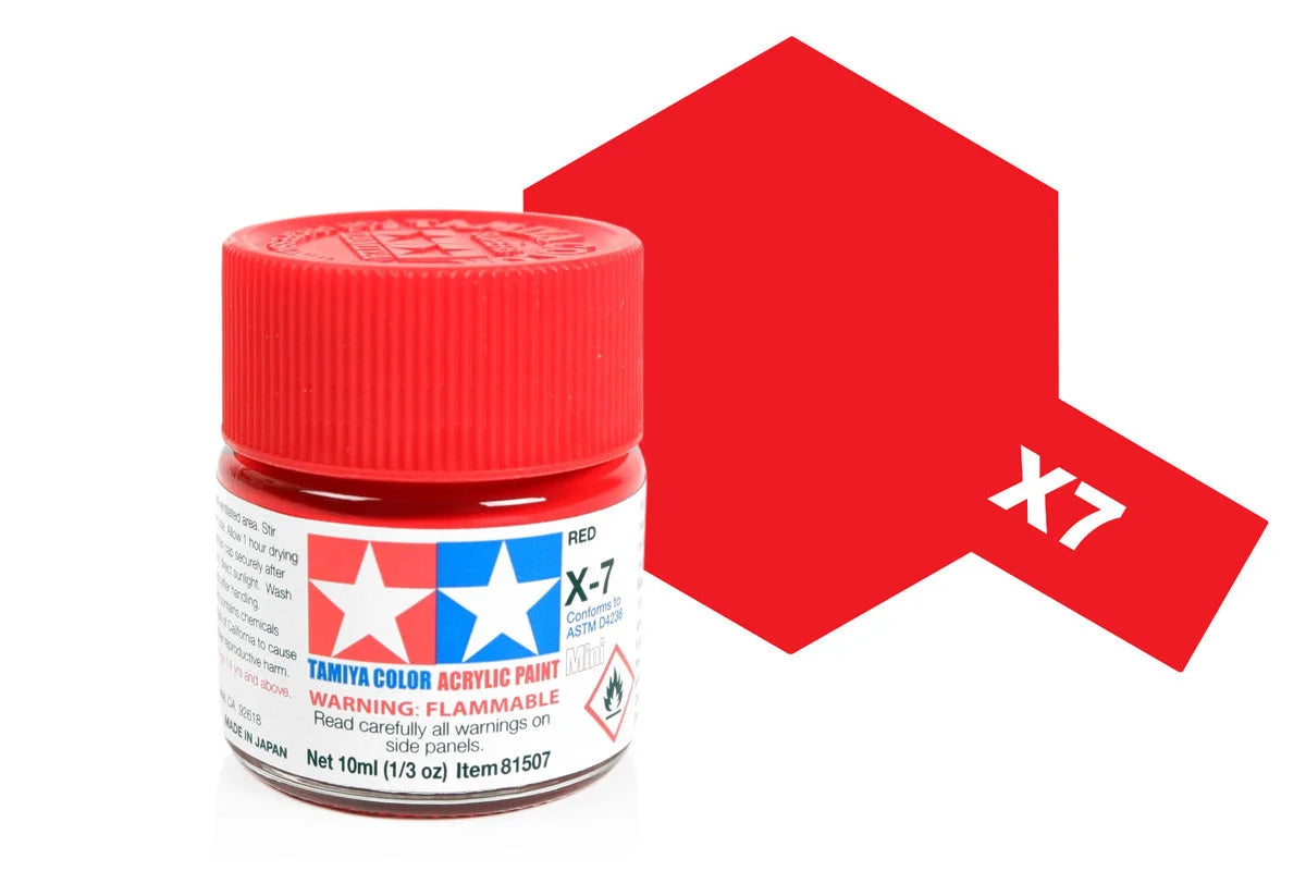 Tamiya Acrylic Mini X-7 Red 10ml (81507)