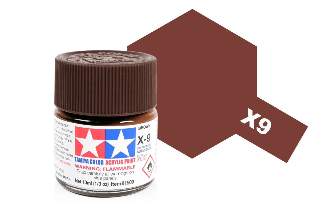 Tamiya Acrylic Mini X-9 Brown 10ml (81509)