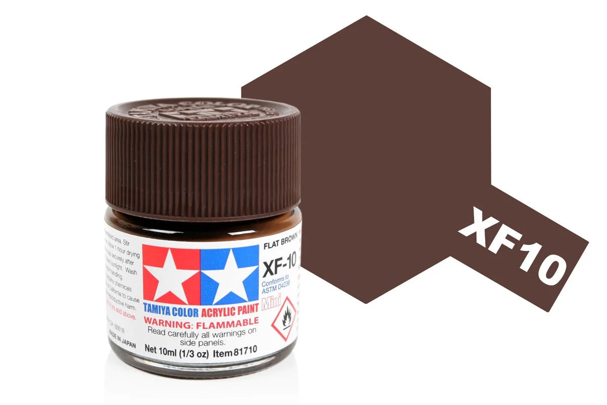 Tamiya Acrylic Mini XF-10 Flat Brown 10ml (81710)
