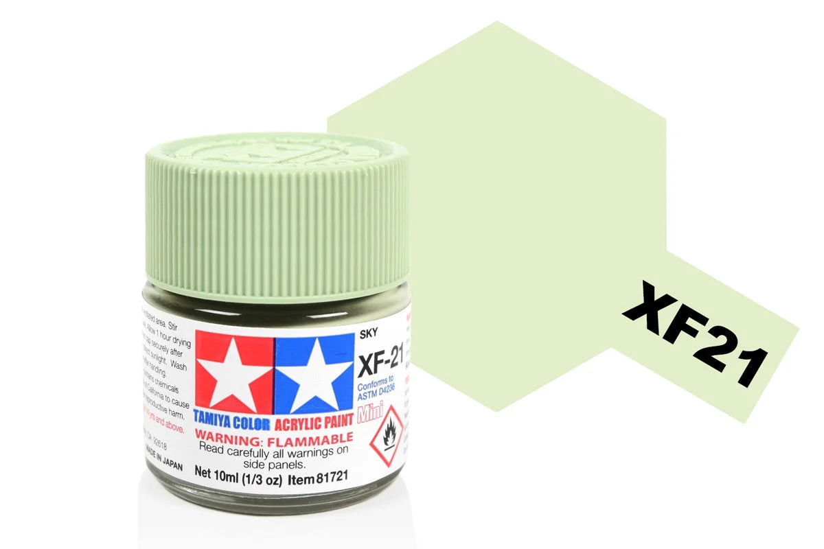 Tamiya Mini Acrylic - Acrylic Mini XF-21 Sky - 81721 - Product Image