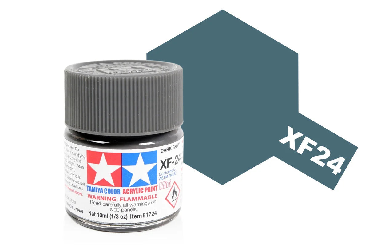 Tamiya Mini Acrylic - Acrylic Mini XF-24 Dark Grey - 81724 - Product Image