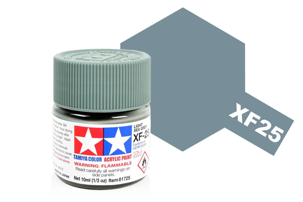 Tamiya Mini Acrylic - Acrylic Mini XF-25 Light Sea Grey - 81725 - Product Image