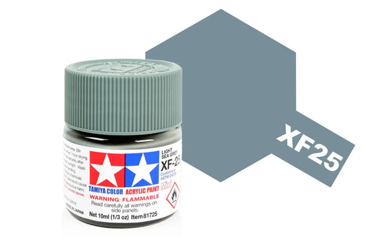 Tamiya Mini Acrylic - Acrylic Mini XF-25 Light Sea Grey - 81725 - Product Image