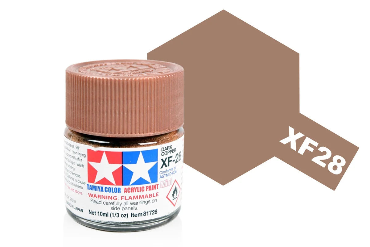Tamiya Mini Acrylic - Acrylic Mini XF-28 Dark Copper - 81728 - Product Image