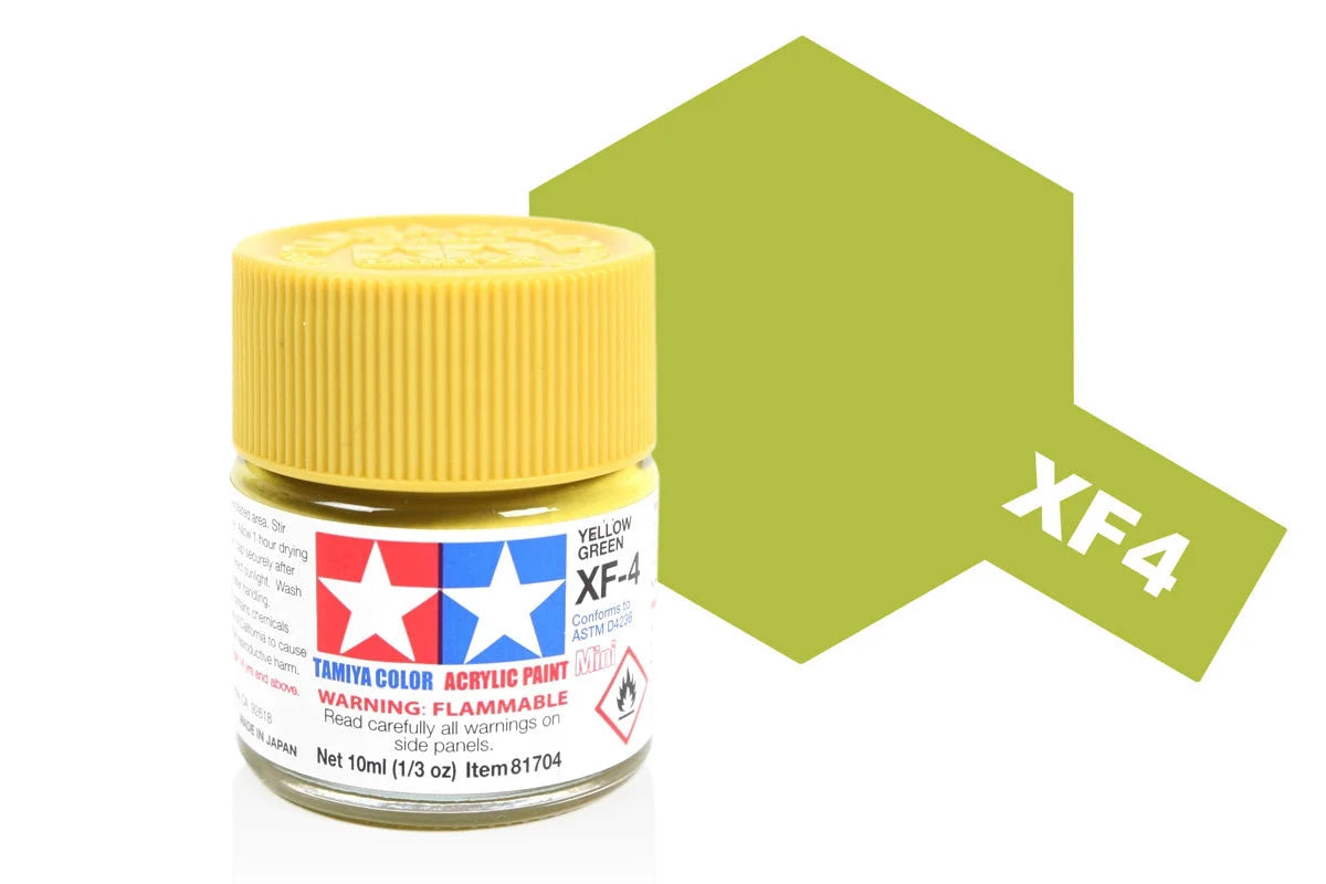 Tamiya Acrylic Mini XF-4 Yellow Green 10ml (81704)