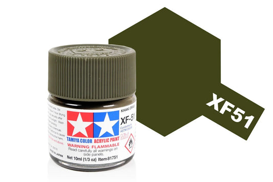 Tamiya Mini Acrylic - Acrylic Mini XF-51 Khaki Drab - 81751 - Product Image