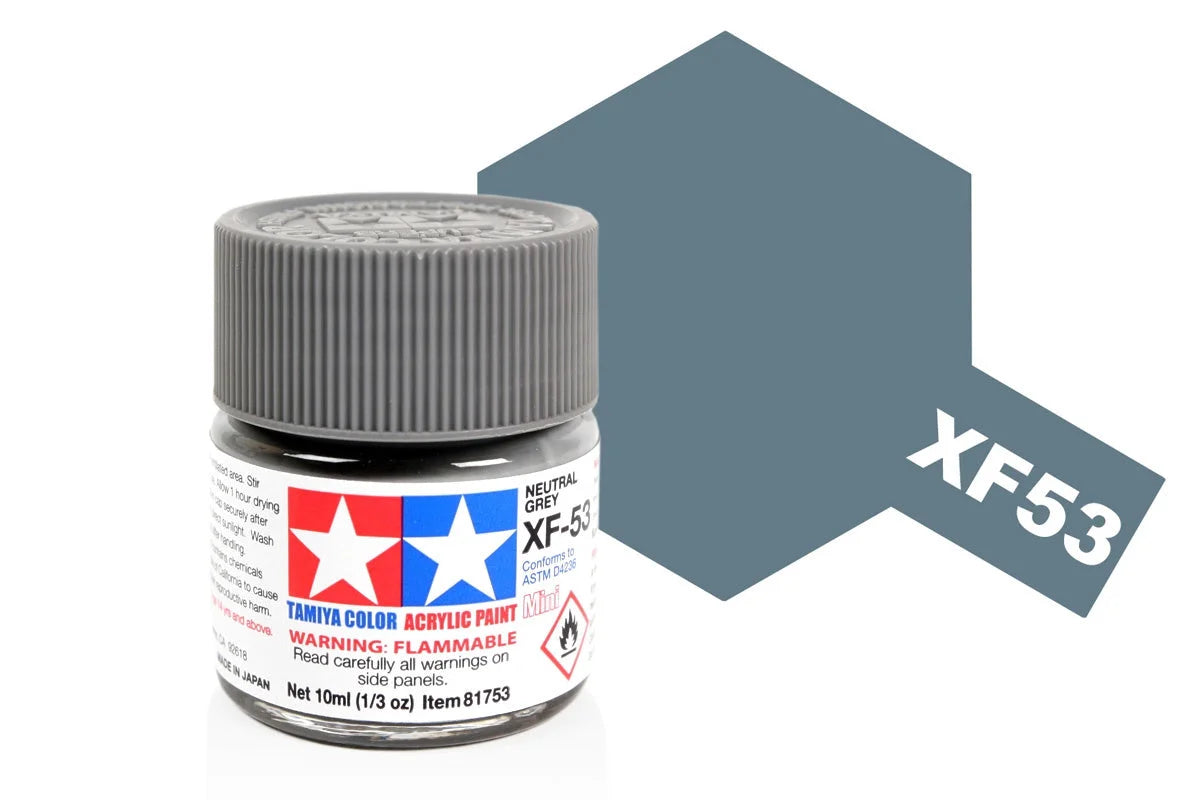 Tamiya Mini Acrylic - Acrylic Mini XF-53 Neutral Grey - 81753 - Product Image