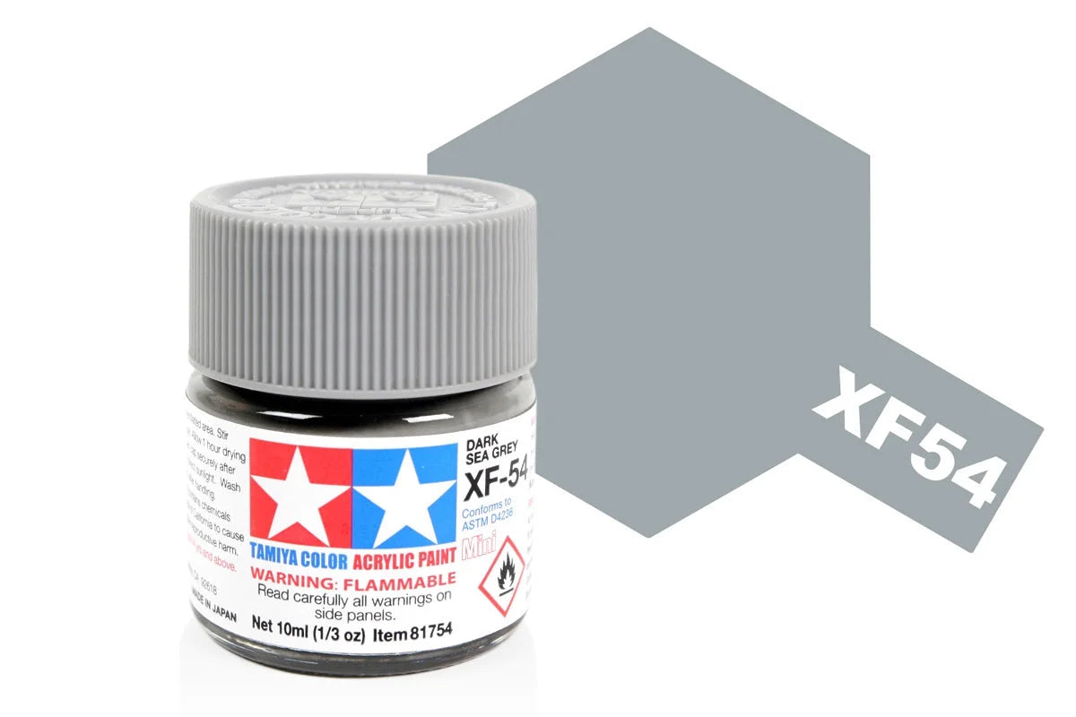 Tamiya Mini Acrylic - Acrylic Mini XF-54 Dark Sea Grey - 81754 - Product Image