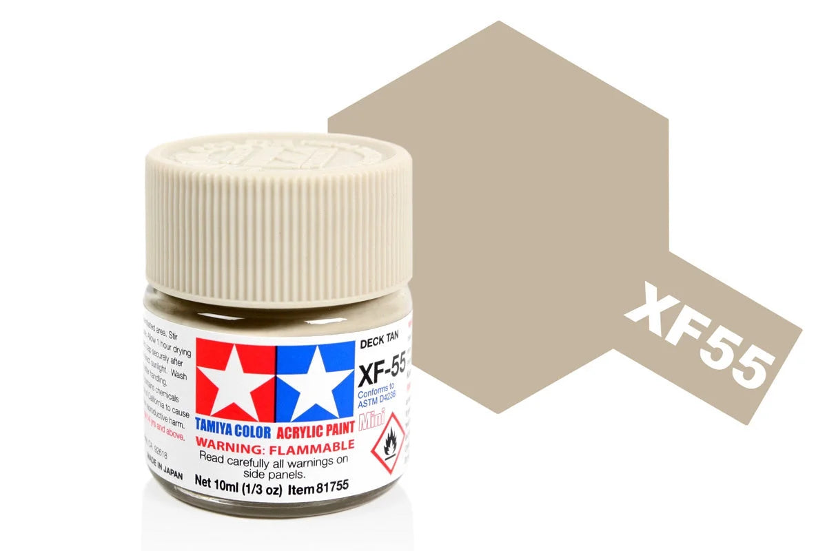 Tamiya Mini Acrylic - Acrylic Mini XF-55 Deck Tan - 81755 - Product Image