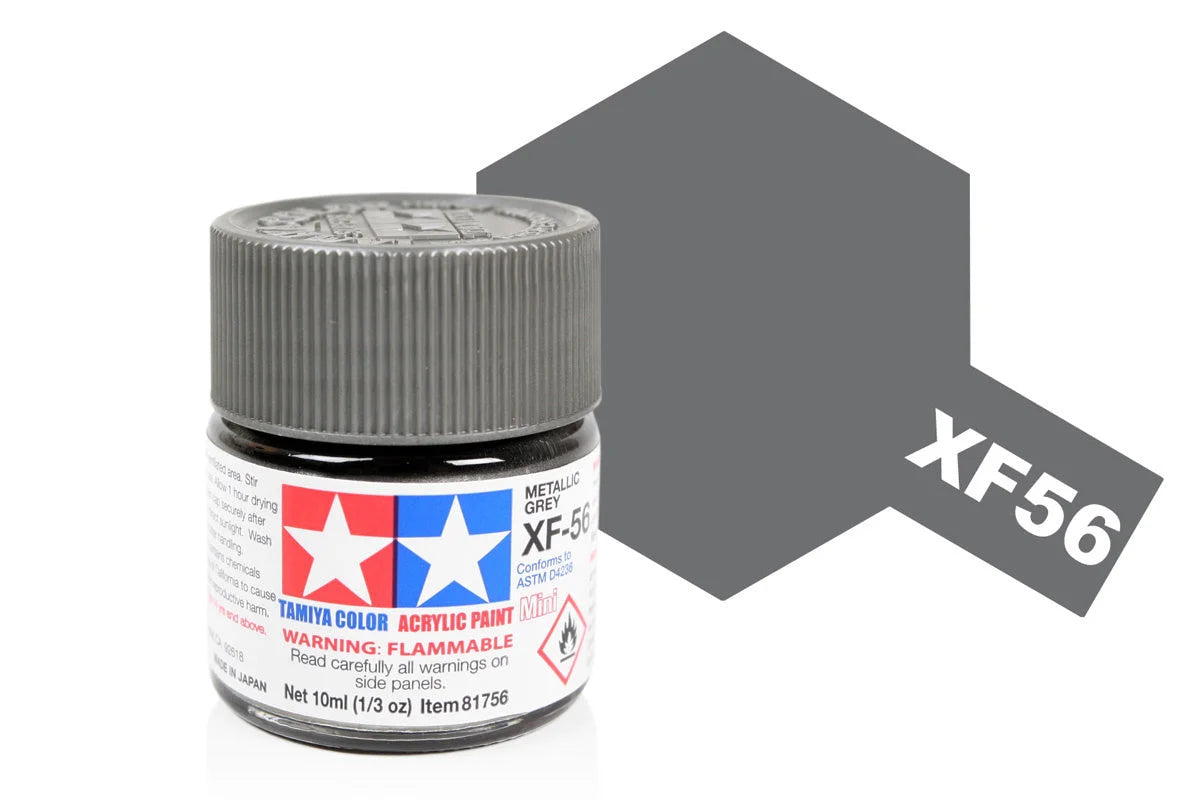 Tamiya Mini Acrylic - Acrylic Mini XF-56 Metallic Grey - 81756 - Product Image