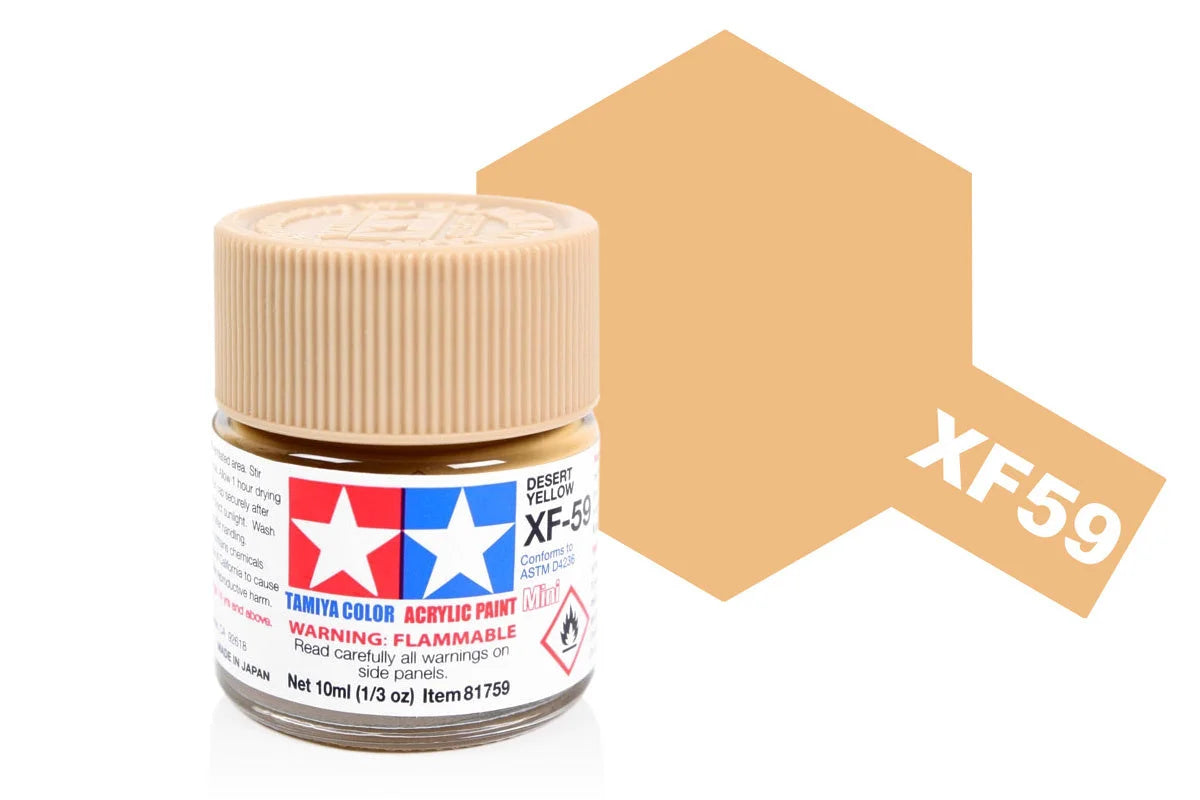 Tamiya Mini Acrylic - Acrylic Mini XF-59 Desert Yellow - 81759 - Product Image