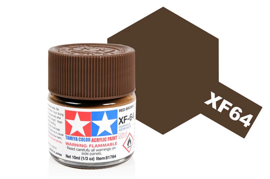 Tamiya Mini Acrylic - Acrylic Mini XF-64 Red Brown - 81764 - Product Image
