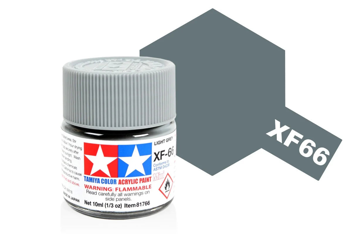 Tamiya Mini Acrylic - Acrylic Mini XF-66 Light Grey - 81766 - Product Image