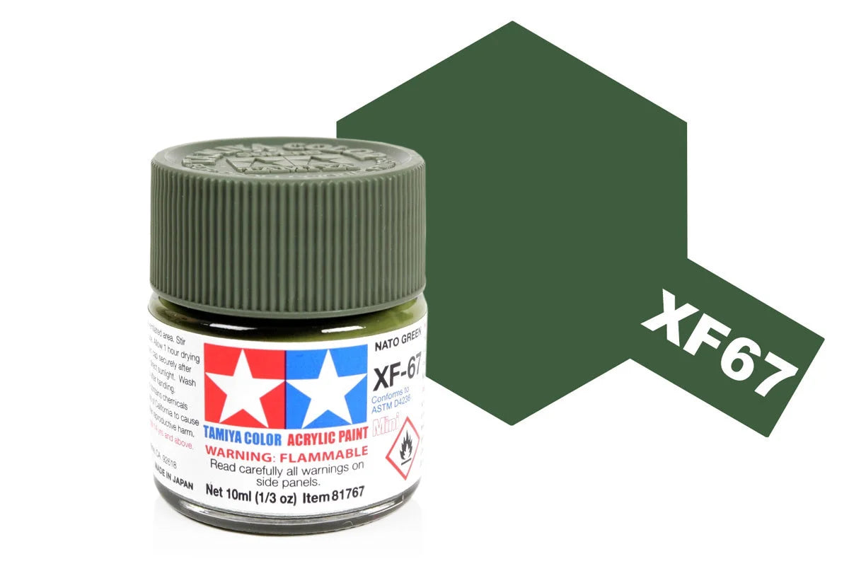 Tamiya Mini Acrylic - Acrylic Mini XF-67 NATO Green - 81767 - Product Image