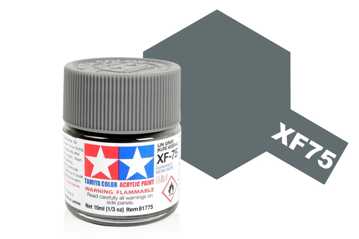 Tamiya Mini Acrylic - Acrylic Mini XF-75 IJN Grey Kure - 81775 - Product Image