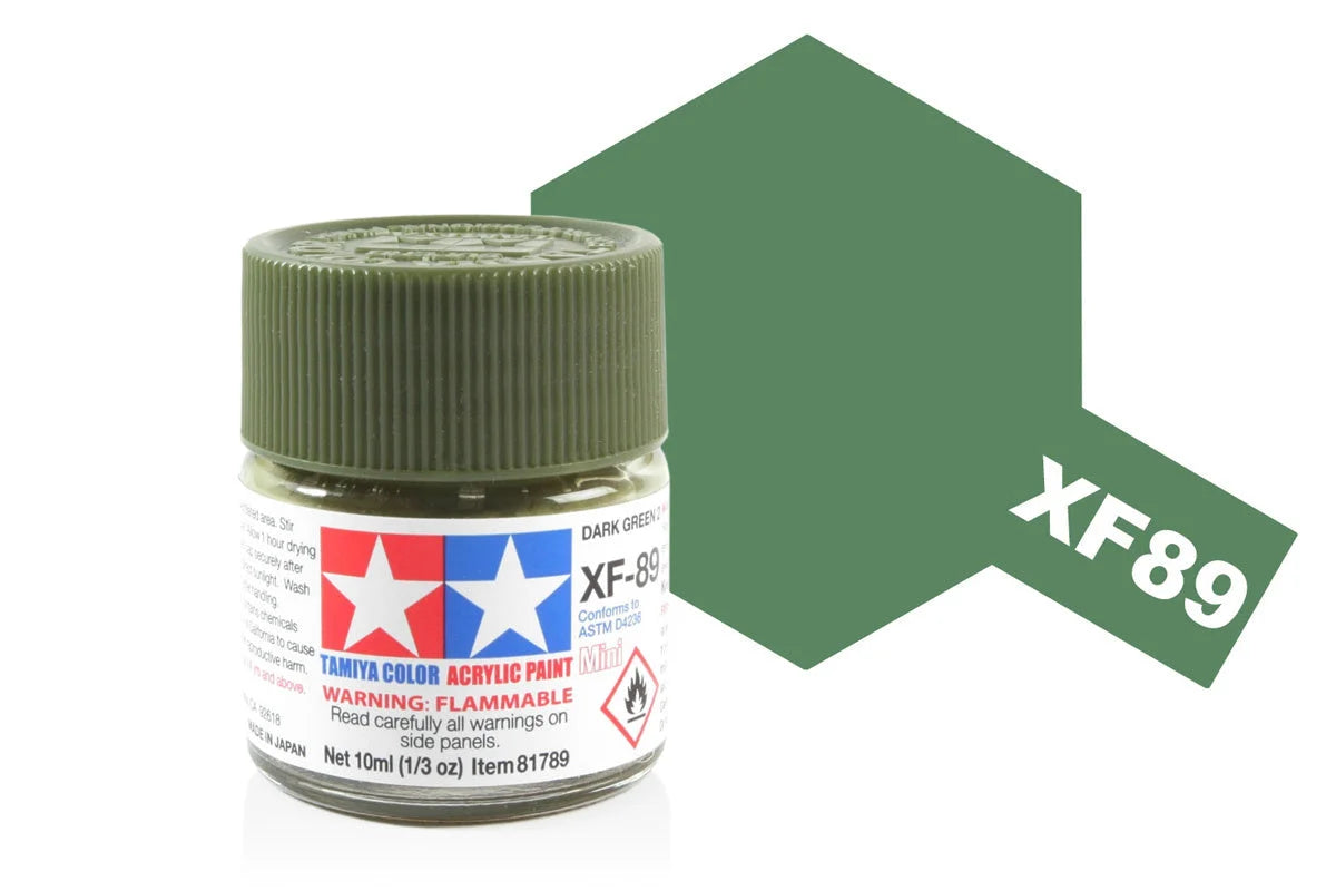 Tamiya Mini Acrylic - Acrylic Mini XF-89 Dark Green 2 - 81789 - Product Image