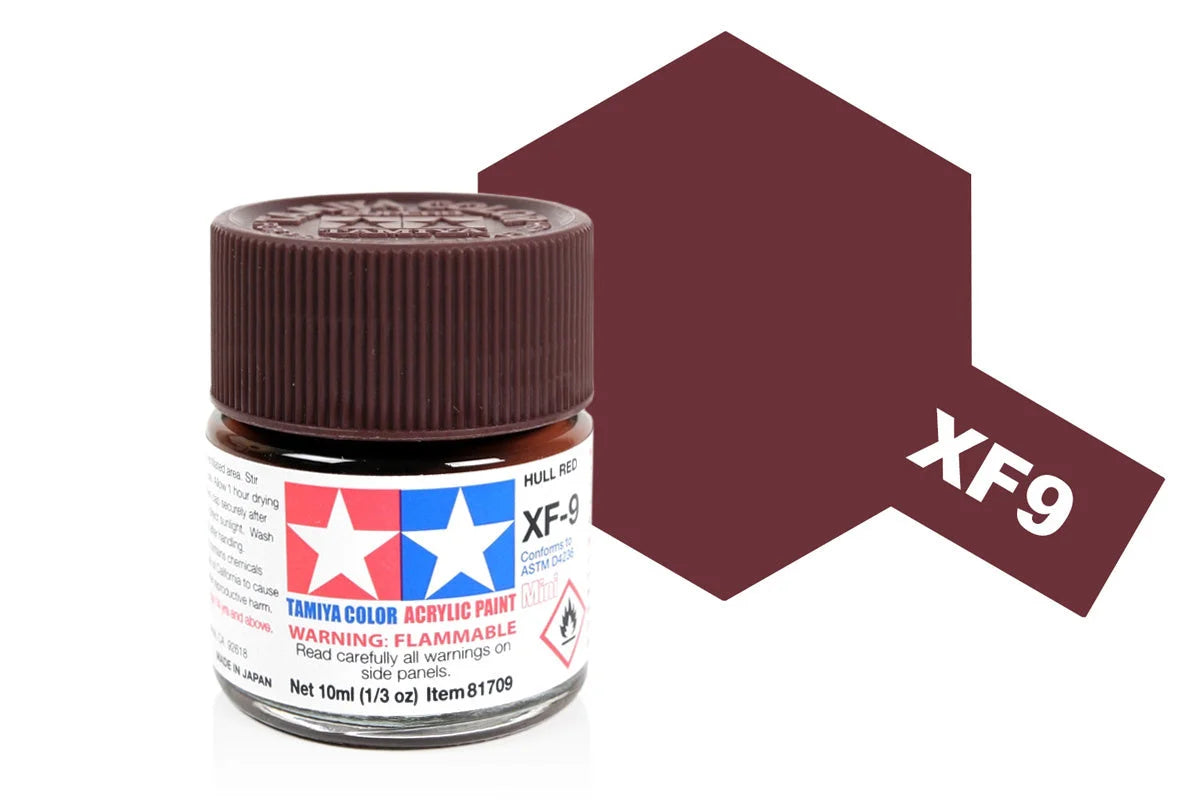 Tamiya Acrylic Mini XF-9 Hull Red 10ml (81709)