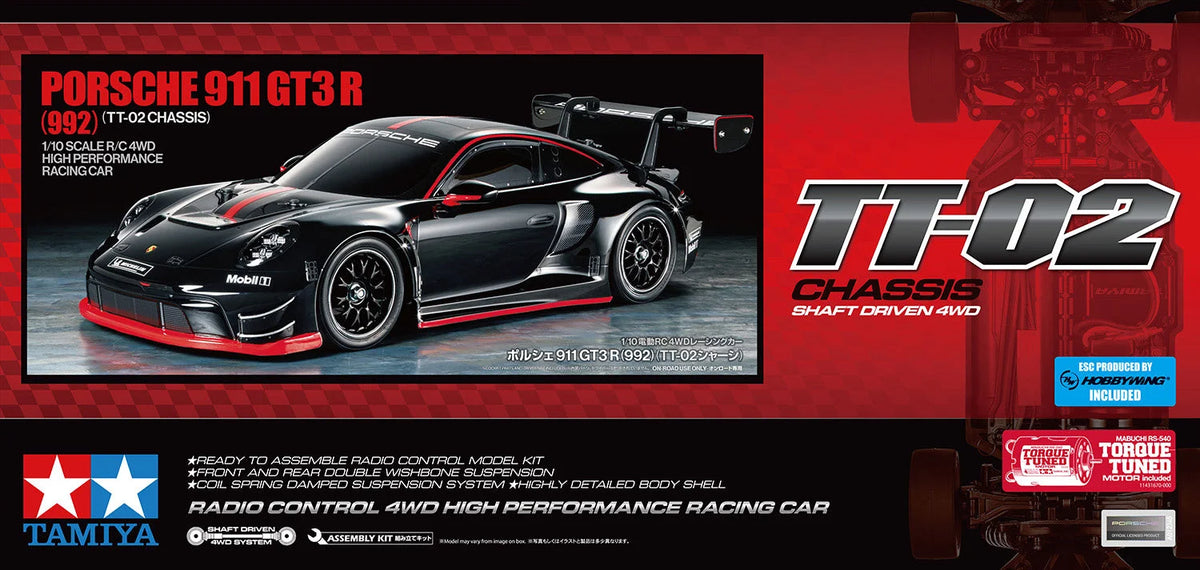 Tamiya R/C Kits - Porsche 911 GT3 R (992) (TT-02) - 58745 - Product Image
