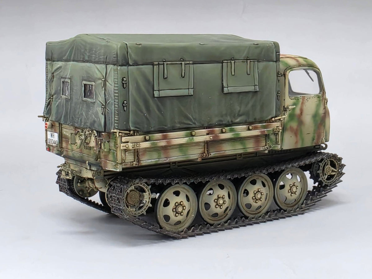 Tamiya 1/35 RSO/01 German Tractor 35394 – painted model opposite side view