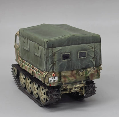 Tamiya 1/35 RSO/01 German Tractor 35394 – painted model rear three-quarter view