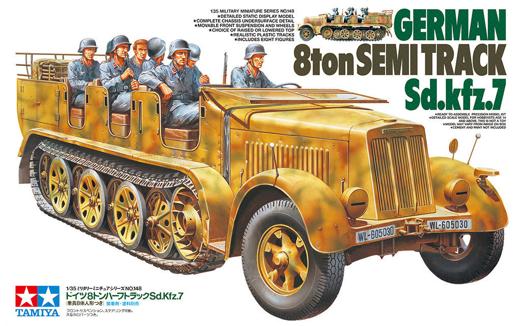 Tamiya Sd Kfz 7 8 Ton Semi Track 35148 – alternate box art view