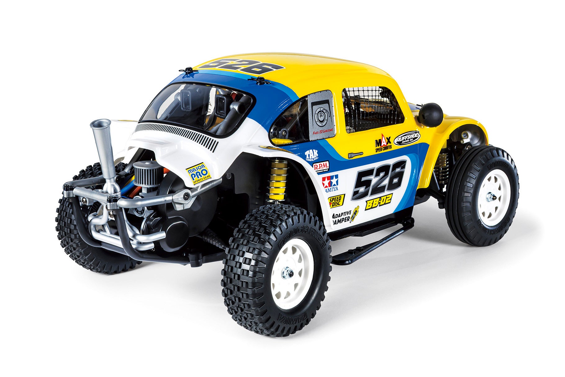 Tamiya Volkswagen Dune Beetle Cross BB02 58757 – front three quarter view