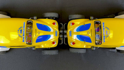 Tamiya Volkswagen Dune Beetle Cross BB02 58757 – lifestyle overhead pair shot