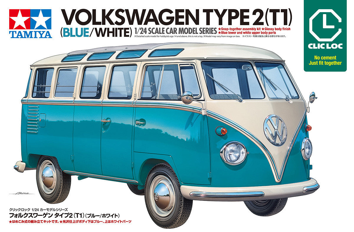 Tamiya Volkswagen Type 2 T1 Blue White Clic Loc 28102 – product image 2