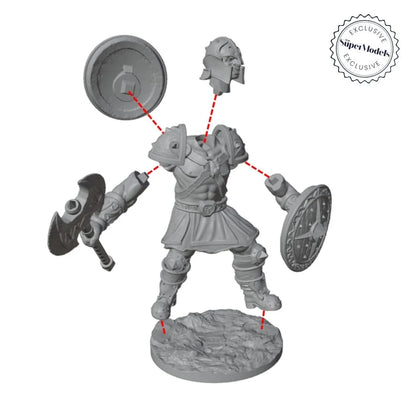 The Days of Valkryx - Dwarf Warriors (Pack of 3) - Product Image