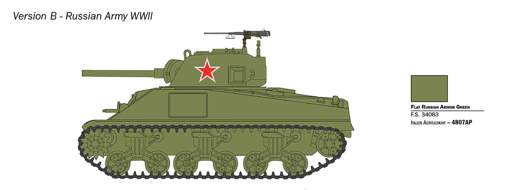 Italeri 1/56 Military - M4 Sherman 75mm - W25751