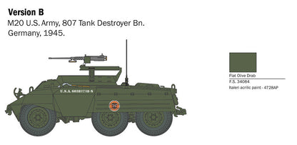 Italeri 1/56 Military - M8/M20 - W25759