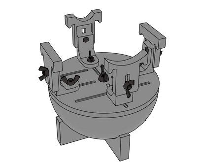 Weighted Aircraft Hemisphere Berth / Building Cradle for scales 1/144 to 1/72 - Product Image