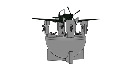 Weighted Aircraft Hemisphere Berth / Building Cradle for scales 1/144 to 1/72 - Product Image