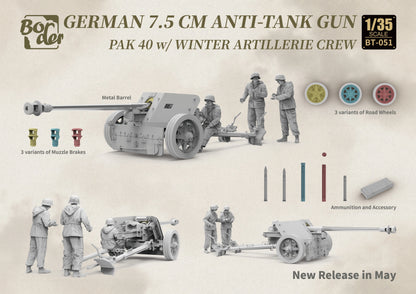 1/35 Border Model - PaK 40 with Winter Artillery Crew (PRE-ORDER)