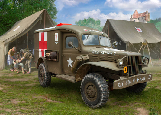 Zvezda 1/35 scale Dodge WC-54 ambulance truck model kit Z3711