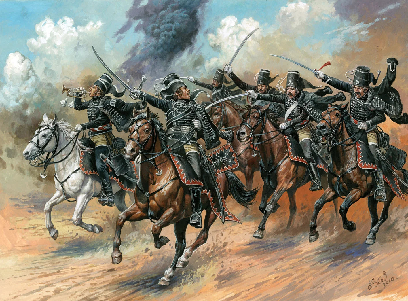 Zvezda 1/72 - Black Hussars Of Frederik The Great (19 Figures) - Z8079 - Product Image
