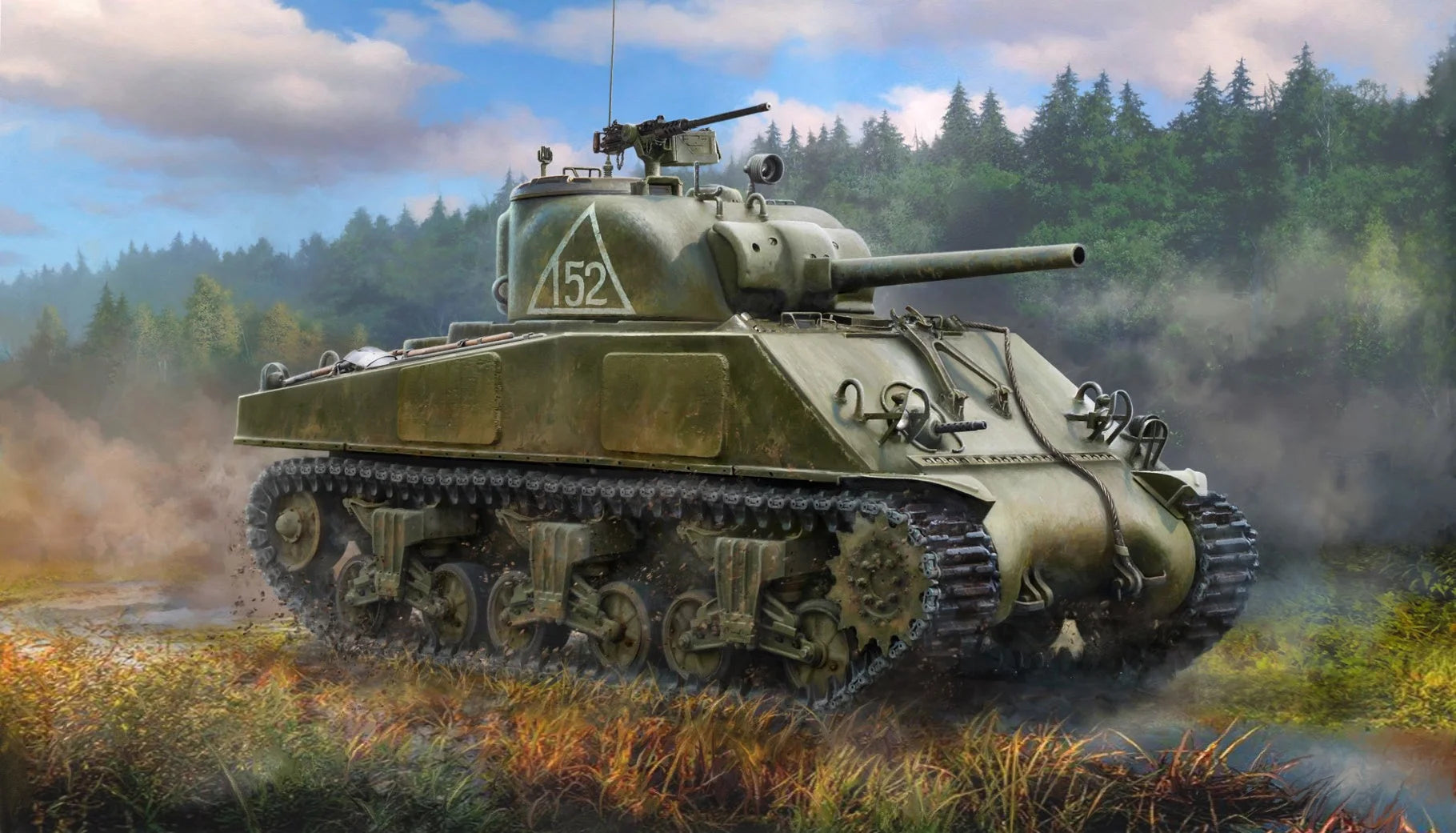 Zvezda 1/72 scale M4A2 Sherman medium tank model kit Z5063