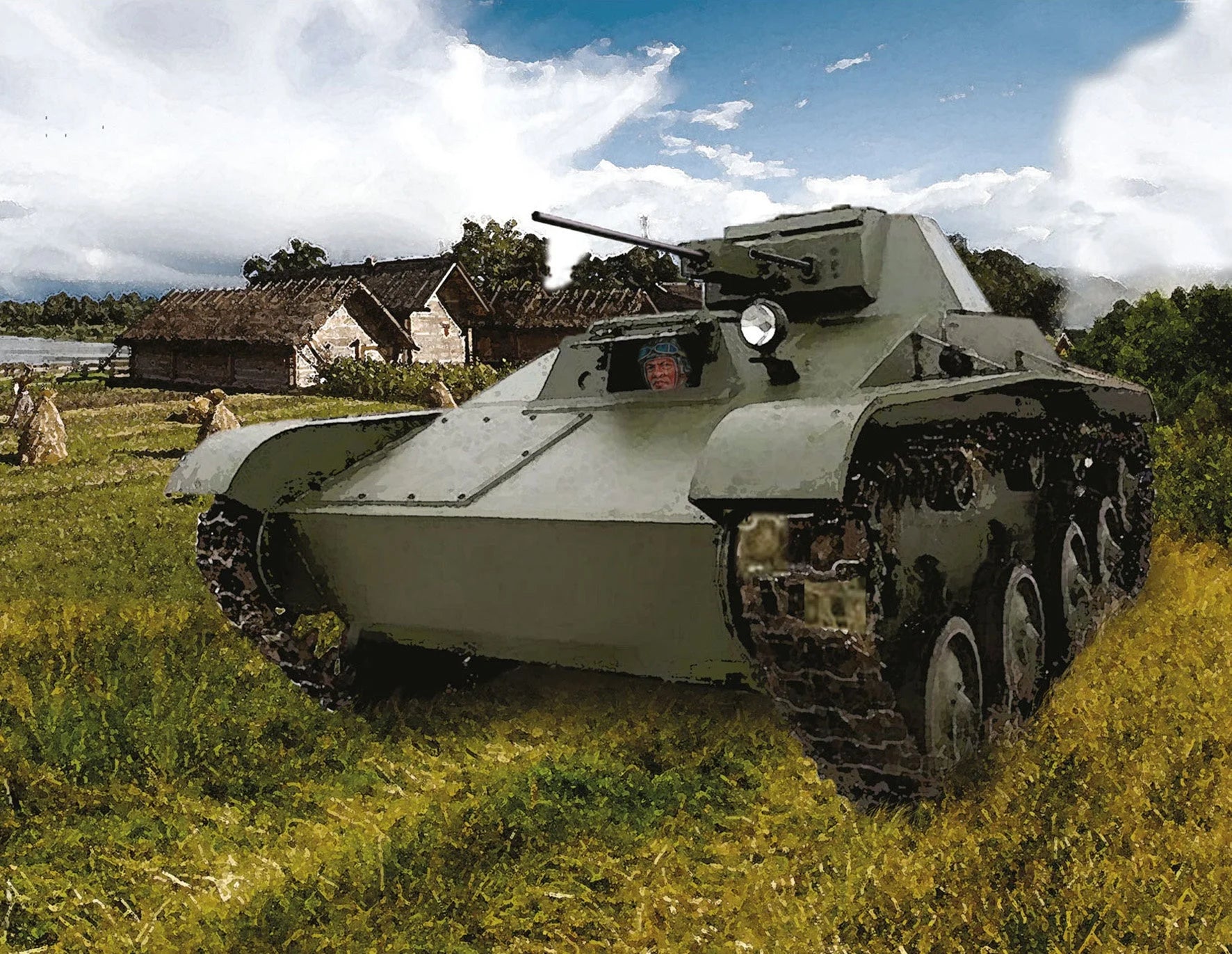 Zvezda 1/100 scale Soviet T-60 light tank model kit Z6258, Art of Tactic range