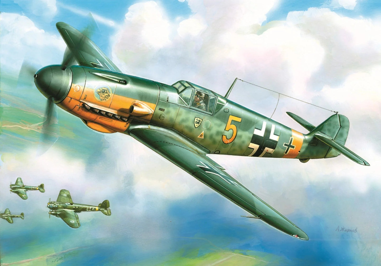 Zvezda 1/144 scale Messerschmitt Bf 109 F-2 fighter model kit Z6116, Art of Tactic range