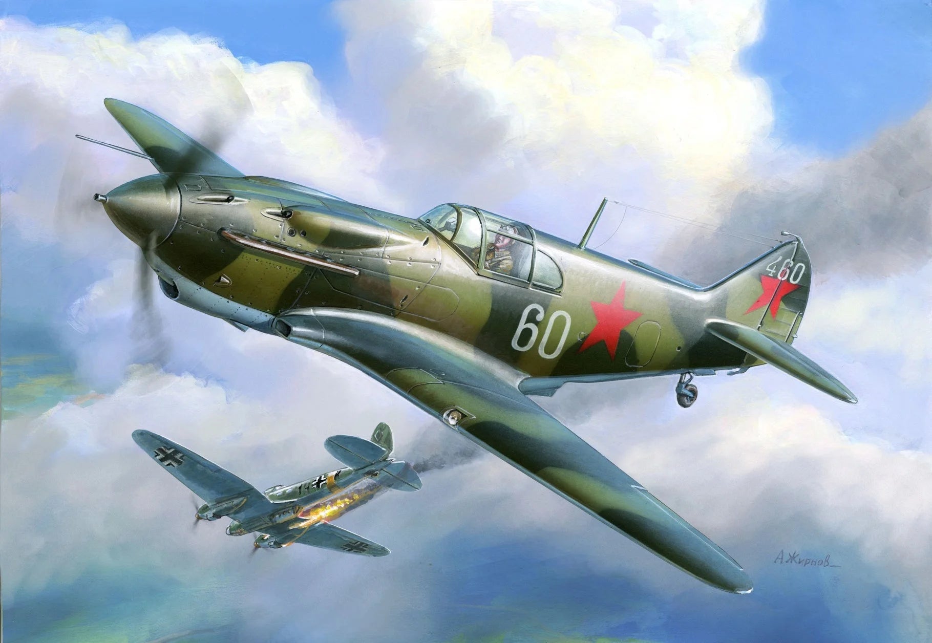 Zvezda 1/144 scale Soviet LaGG-3 fighter model kit Z6118, Art of Tactic range
