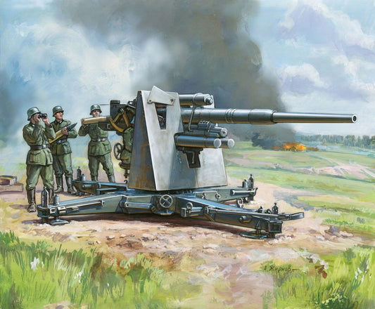 Zvezda 1/72 scale German 88mm Flak 36/37 gun model kit Z6158, Art of Tactic range