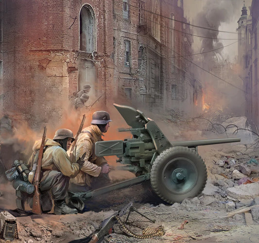 Zvezda 1/72 scale German Pak-36 anti-tank gun with crew figure set Z6114, Art of Tactic range